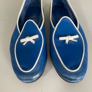 Belgian Shoes. So fun. Royal blue with white piping. Size 6.
